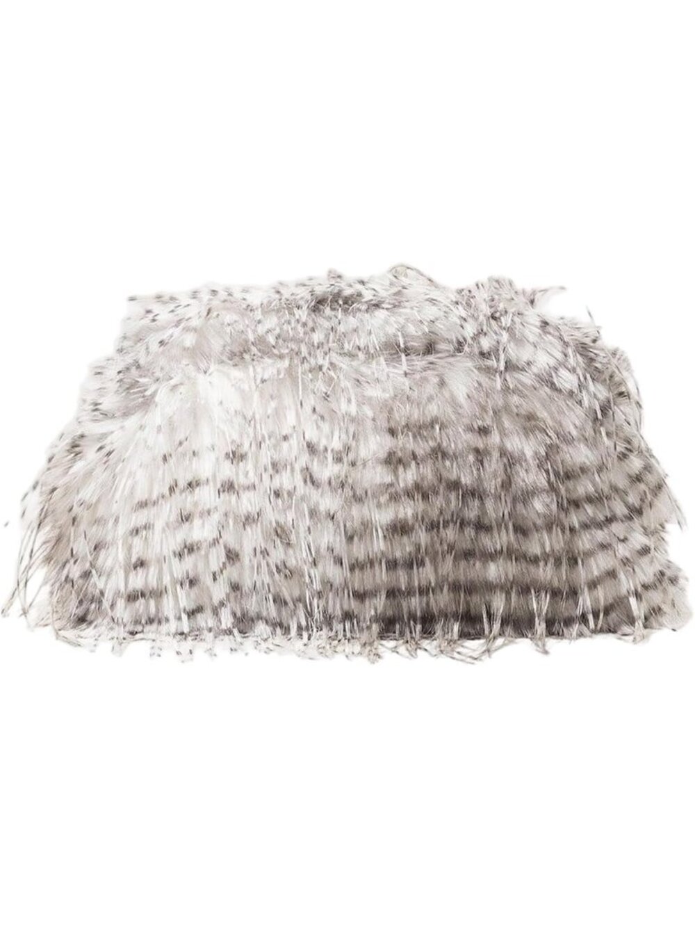 〽️Women White Fuzzy Y2k Furry Plush Evening Wedding Prom Party Clutch Purse Bag